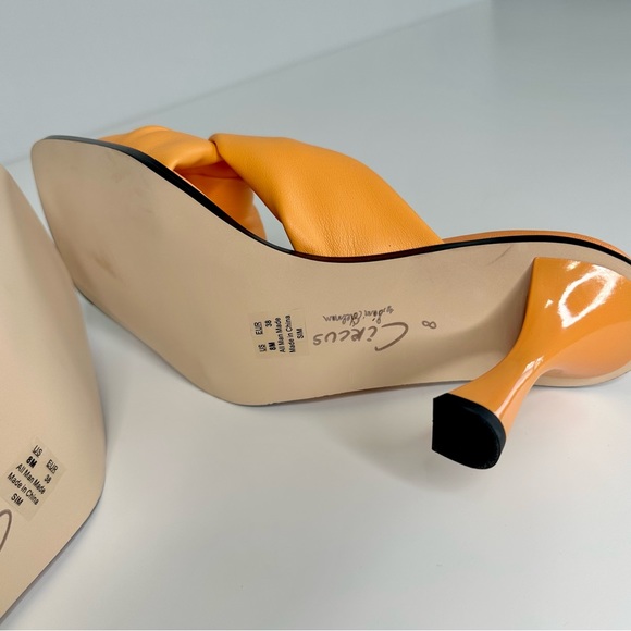 Circus Sam Edelman Orange Sim Square Toe Heel Sandal - Picture 8 of 10